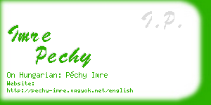 imre pechy business card