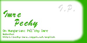 imre pechy business card